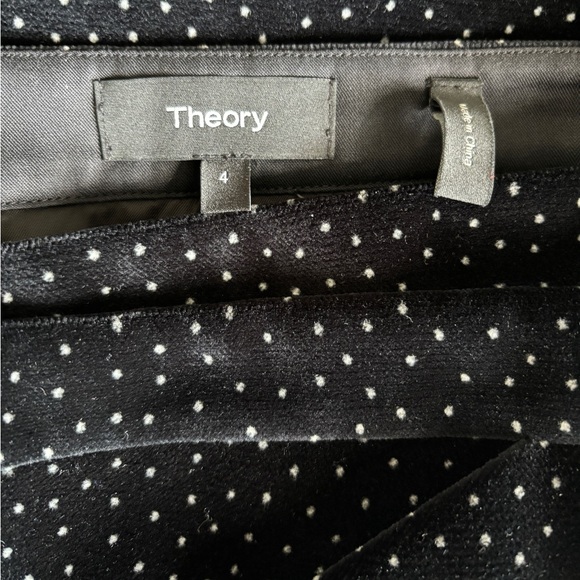 Theory Pleat Wrap Skirt in Polka Dot Velvet - Picture 8 of 10